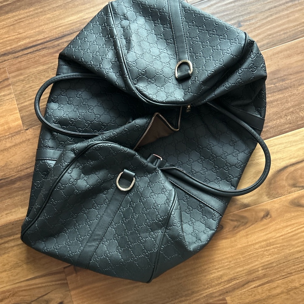 Gucci Black Monogram Backpack - image 1